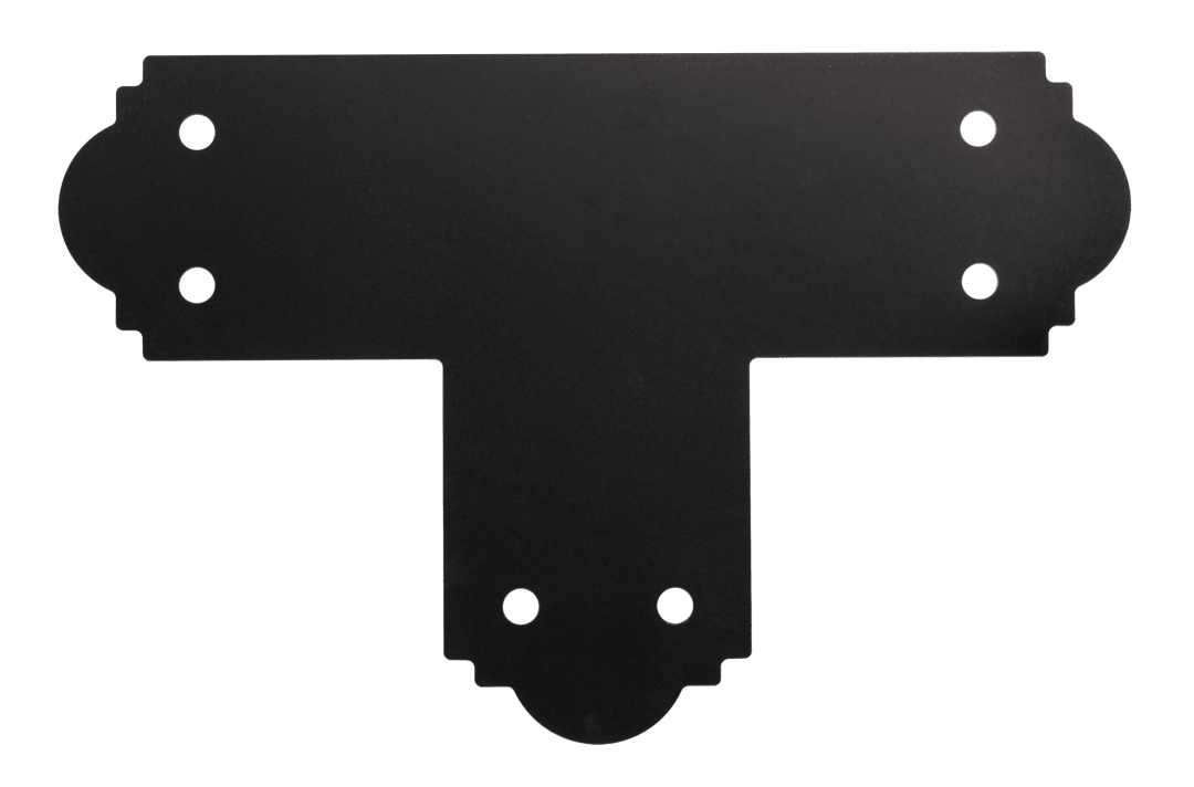 Simpson Strong-Tie APT6 Outdoor Accents® Mission Collection® ZMAX®, Black Powder-Coated T Strap for 6x6