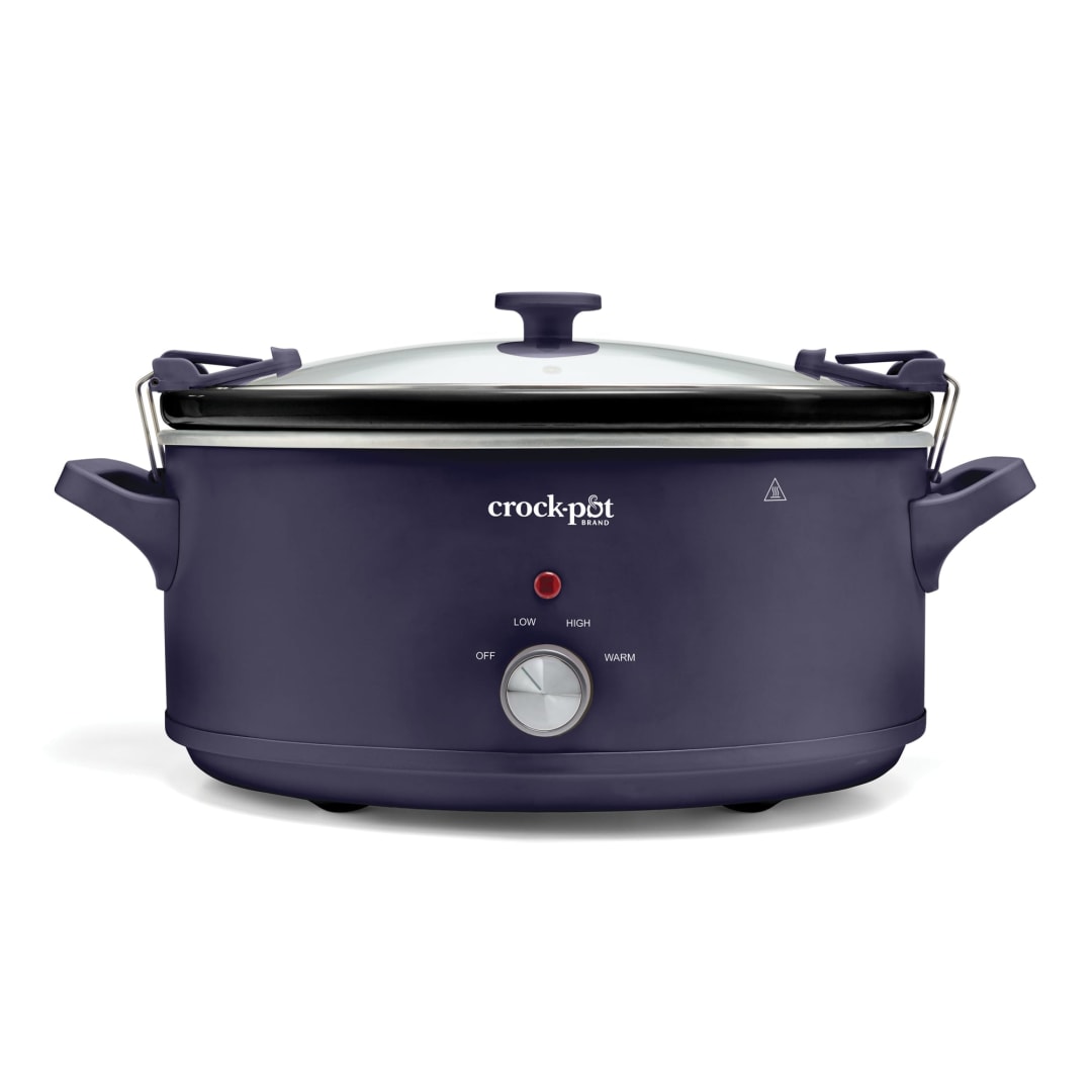 Crock-Pot 10QT Manual CNC Slow Cooker, Purple Basil