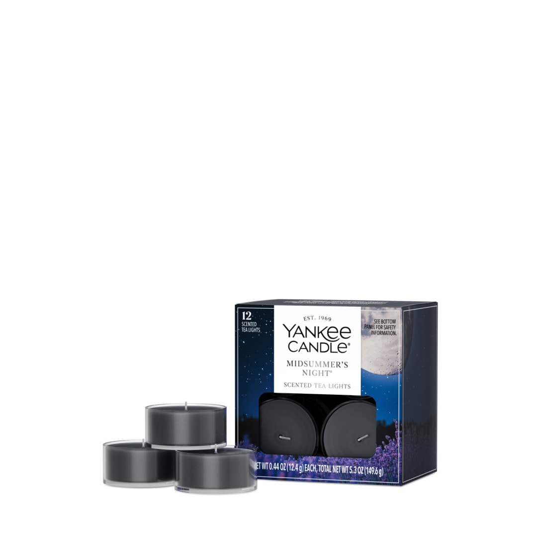 Yankee Candle Scented Tealight Candles, 12-Pack, MidSummer's Night Mini Candles