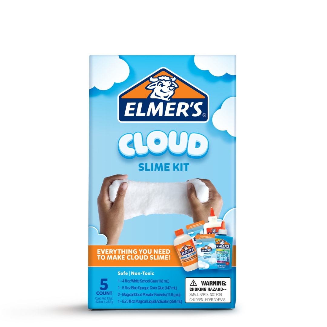 Elmer's Cloud Slime Kit, Everything You Need to Make Glue Slime, Slime Supplies, 5 Piece Set