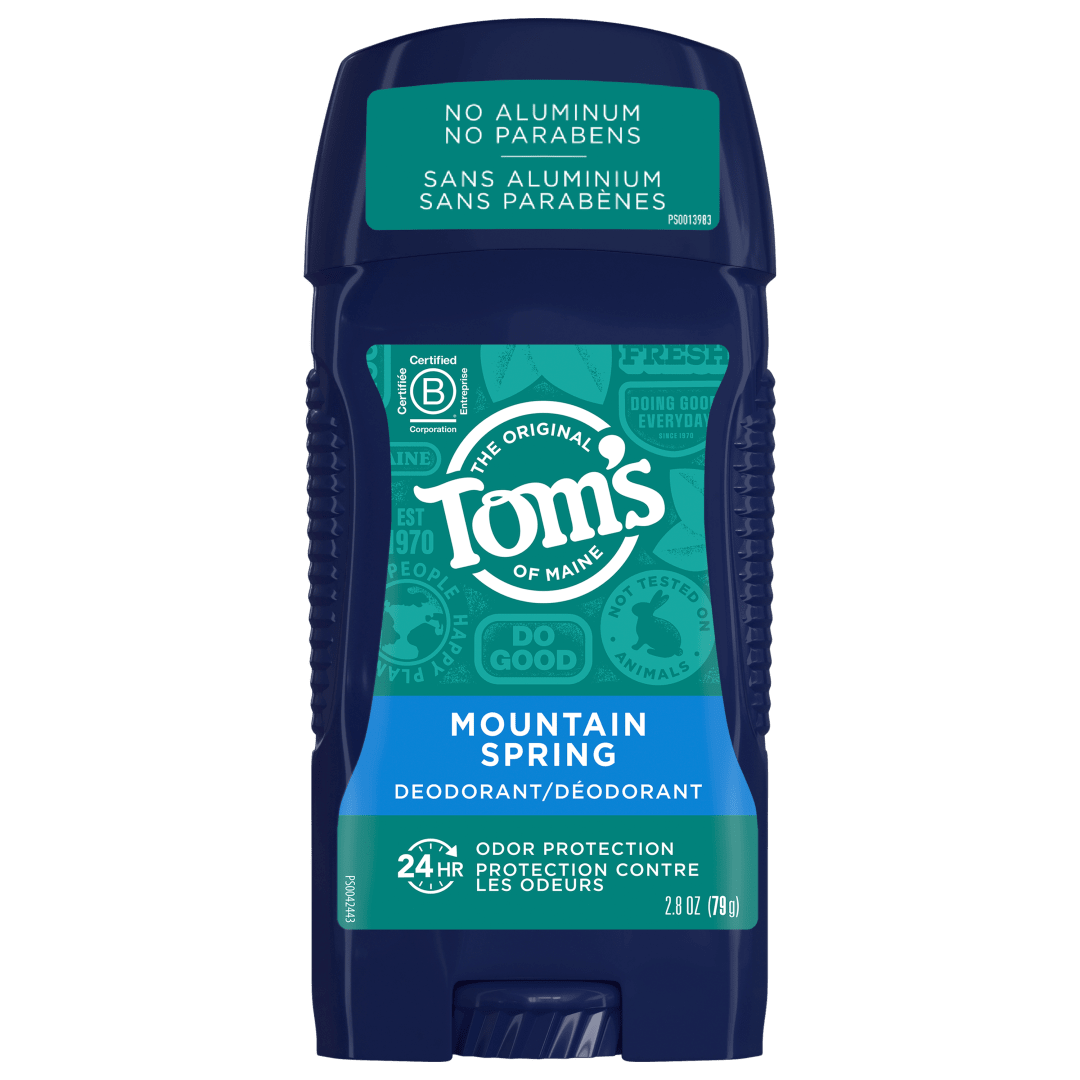 Tom's of Maine Long-Lasting Aluminum-Free Natural Deodorant for Men, Mountain Spring, 2.8 oz.