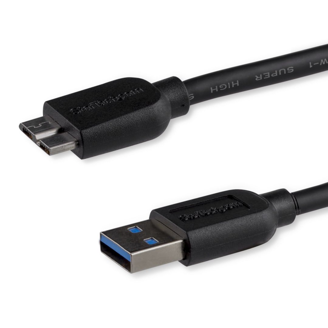 20 Slim USB 3 0 Micro B Cable A to Micro B Thin