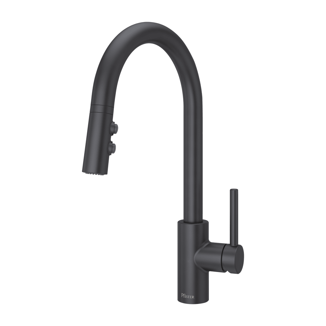 Fullerton 1-Handle Pull-Down Kitchen Faucet in Matte Black