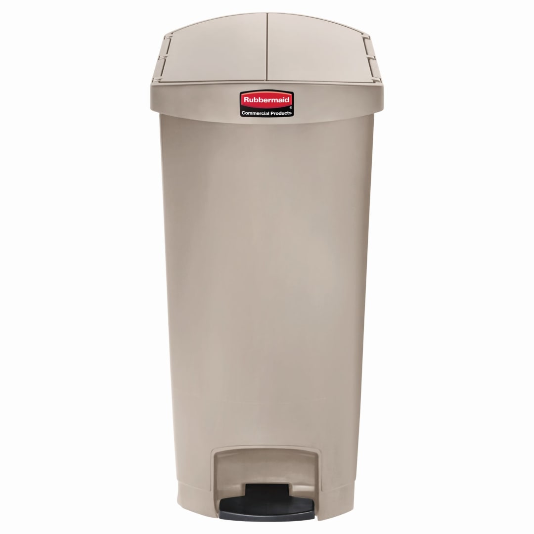 Slim Jim® 18 Gal Step On Resin End Step Beige