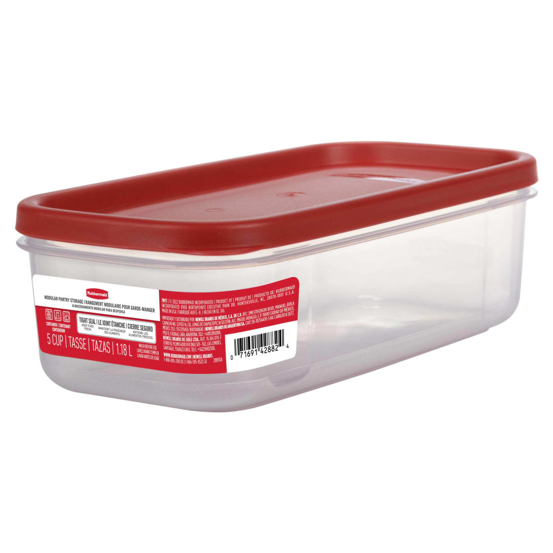 Rubbermaid® Modular Canister Food Storage Container with Lid, 1.18 L (5 Cup), 1 Count