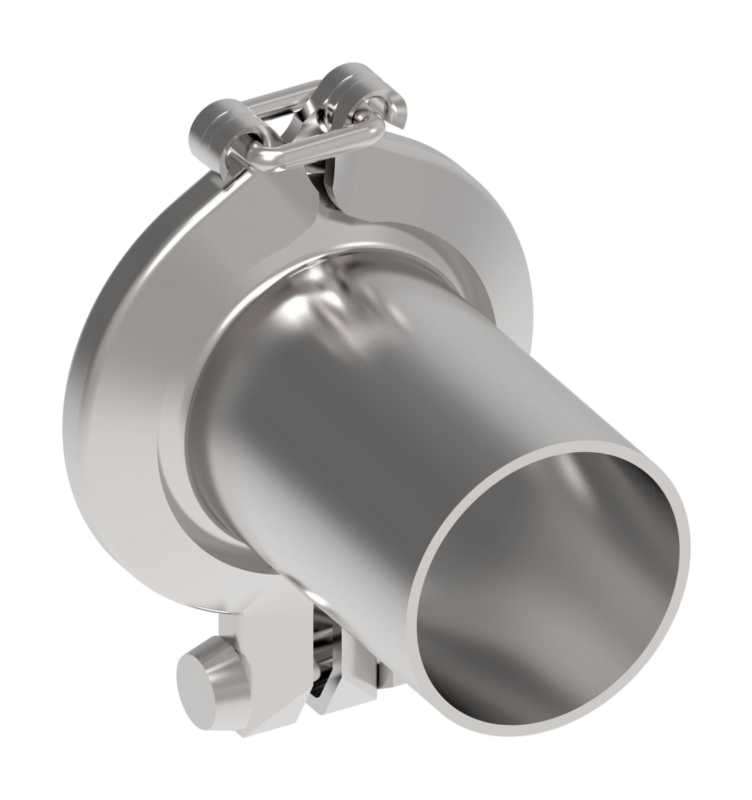 Flexmaster Bulkhead straight joint for rigid pipe - Standard gasket: Buna‑N (NBR) Plated steel sleeve 1.25" pipe OAL 2.62"
