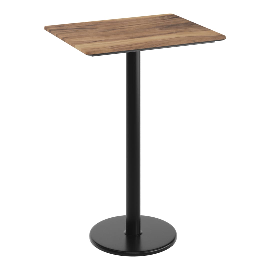 TopGuard 30" x 24" Tabletop with Seamless Surface Technology in Natural with 18" Black Bar Height Base