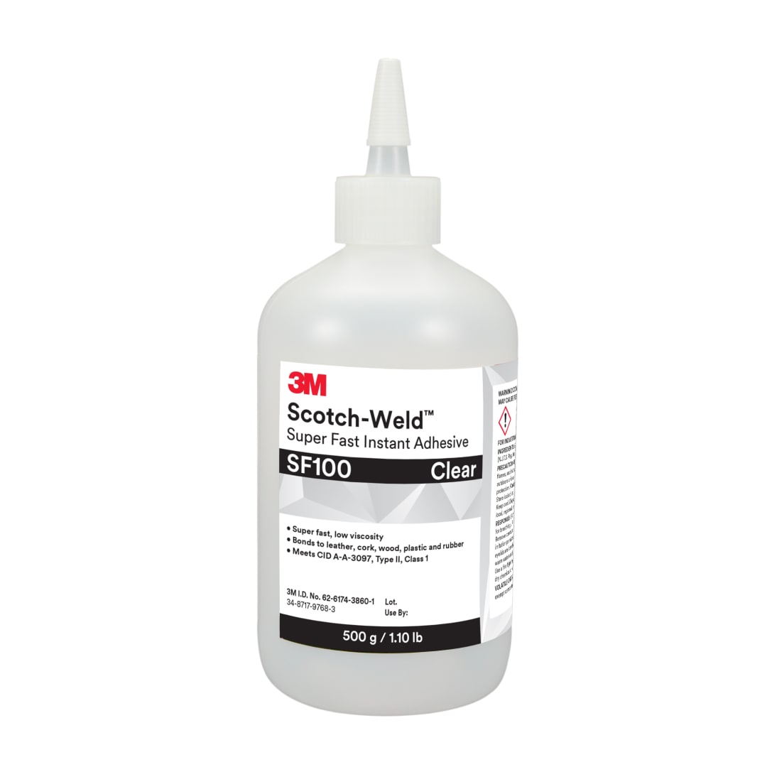 3M™ Scotch-Weld™ Süper Hızlı Anında Yapışkan SF100, Şeffaf, 500 g