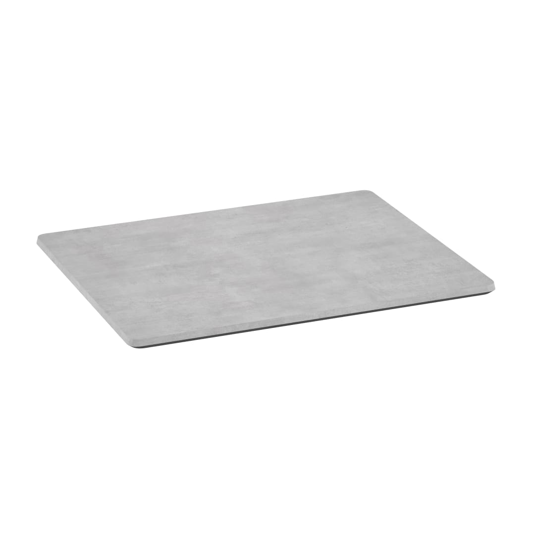 TopGuard 24" x 30" Gray Faux Concrete Outdoor Tabletop with Seamless Surface Technology, Moisture, Scratch, Heat, UV Resistant