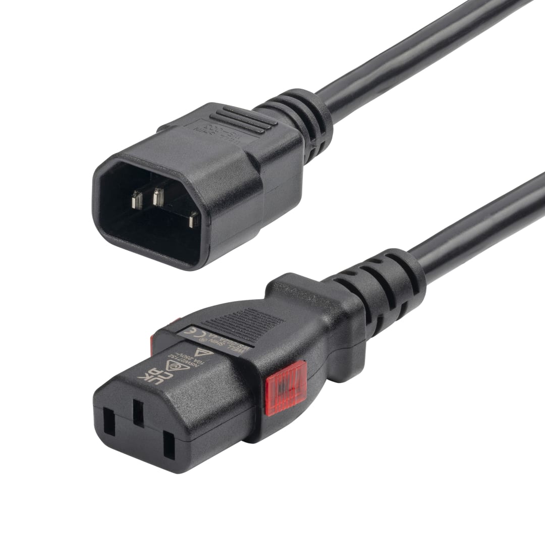 Power Extension Cord, Locking C13 to C14 PDU Style - 10A, 25