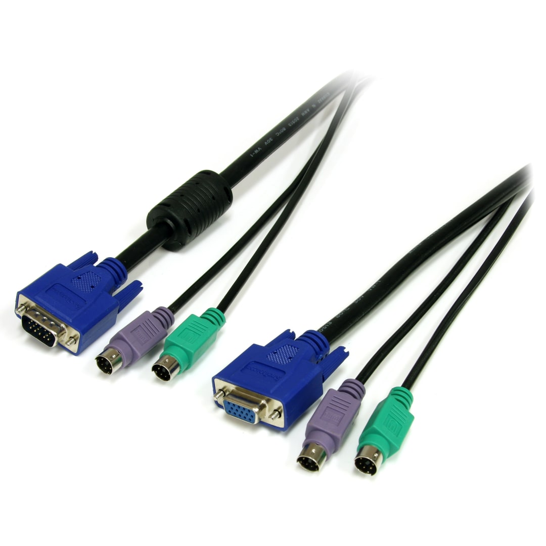 25FT PS/2 STYLE 3-IN-1 KVM SWITCH CABLE
