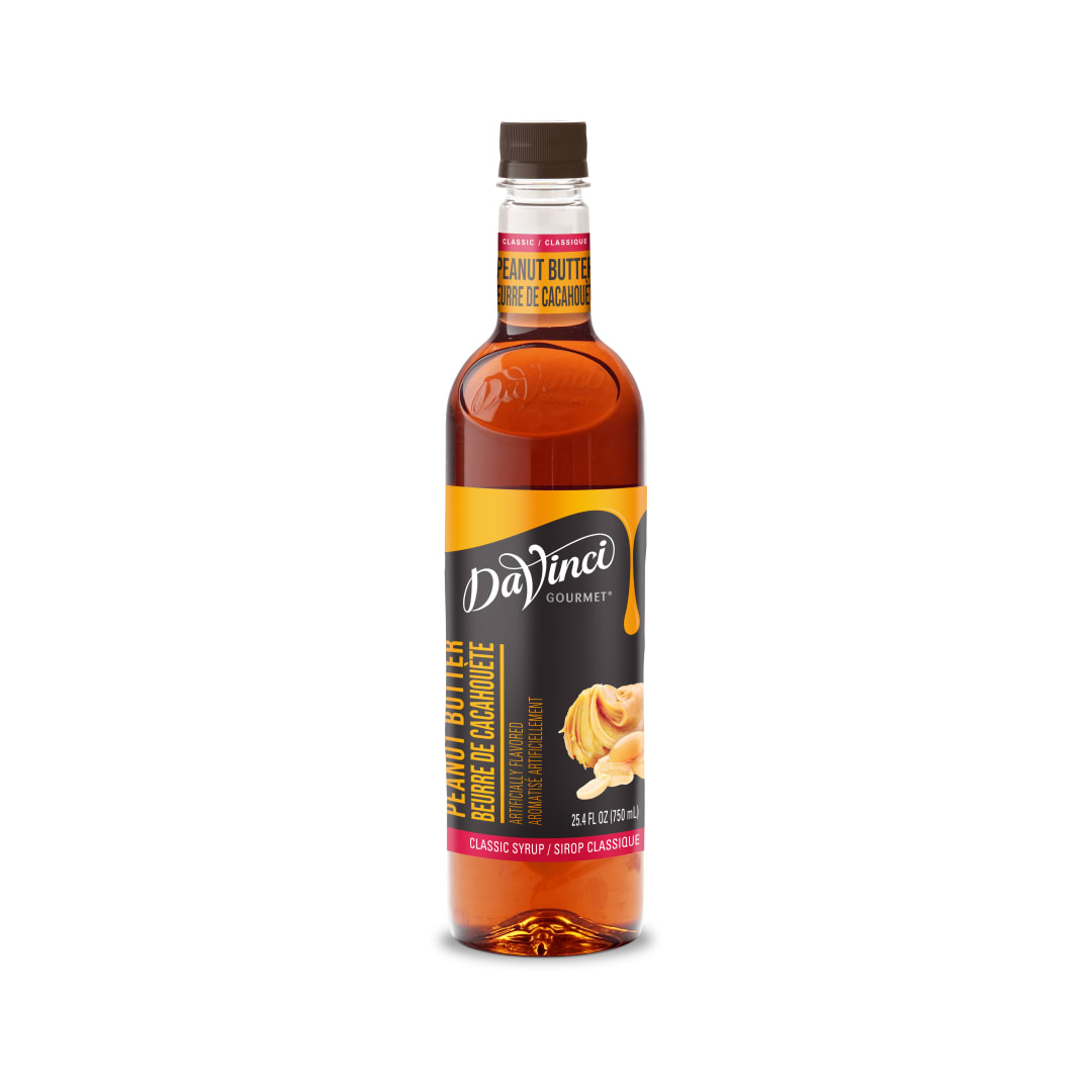 DaVinci Gourmet Peanut Butter Syrup, Plastic Bottle, 4 x 750 mL