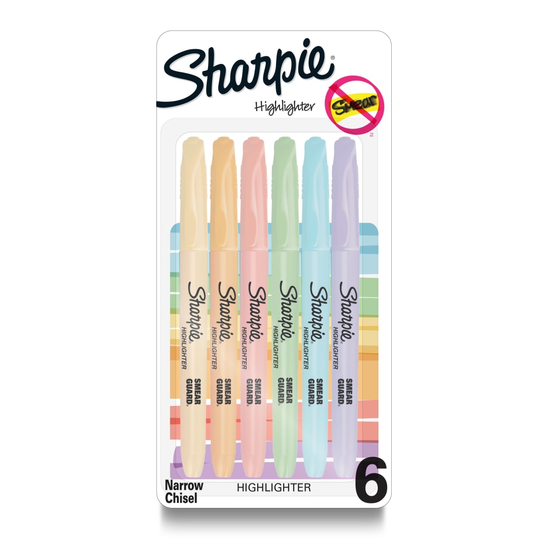 SHARPIE POCKET PASTEL ASST 6CT