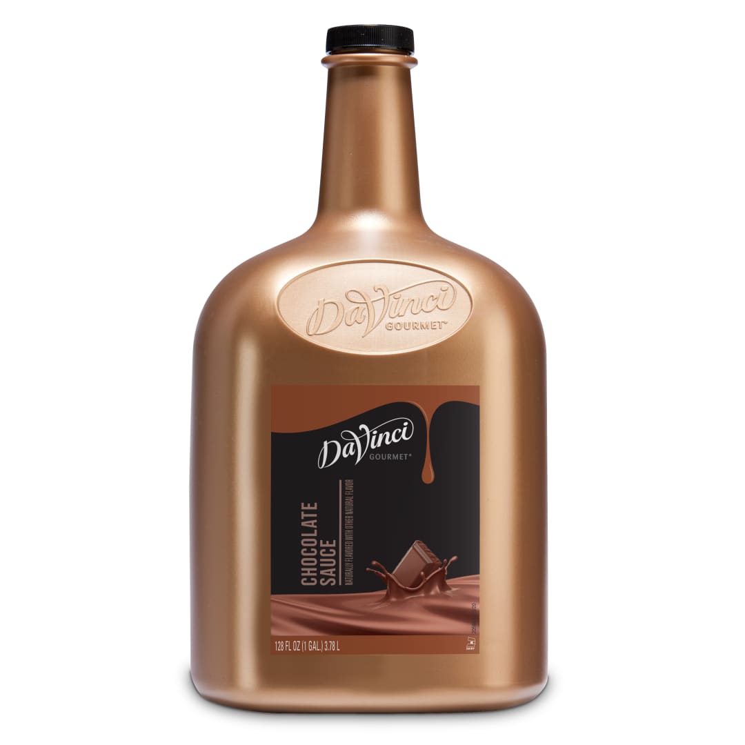 DaVinci Gourmet Chocolate Sauce, Plastic Bottle, 4 x 126 fl oz (1 gallon)