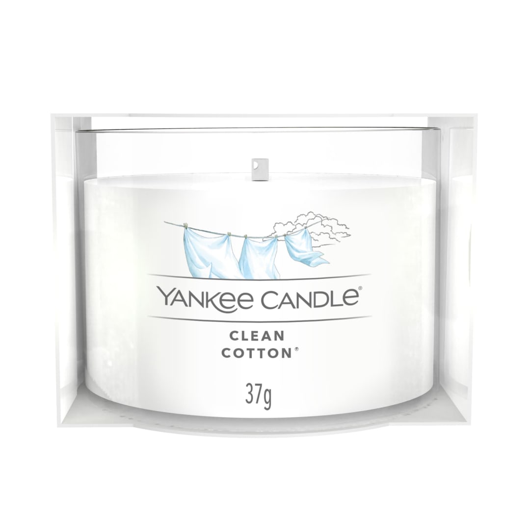 Yankee Candle® Scented Candles Filled Votive | Clean Cotton | Soy Blend Wax Mix | 1 Count