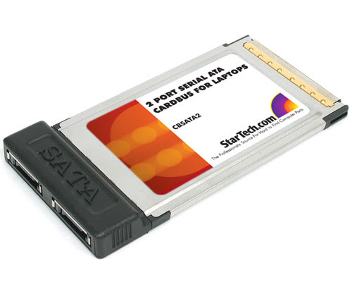 2 Port CardBus Serial ATA Card for Noteb