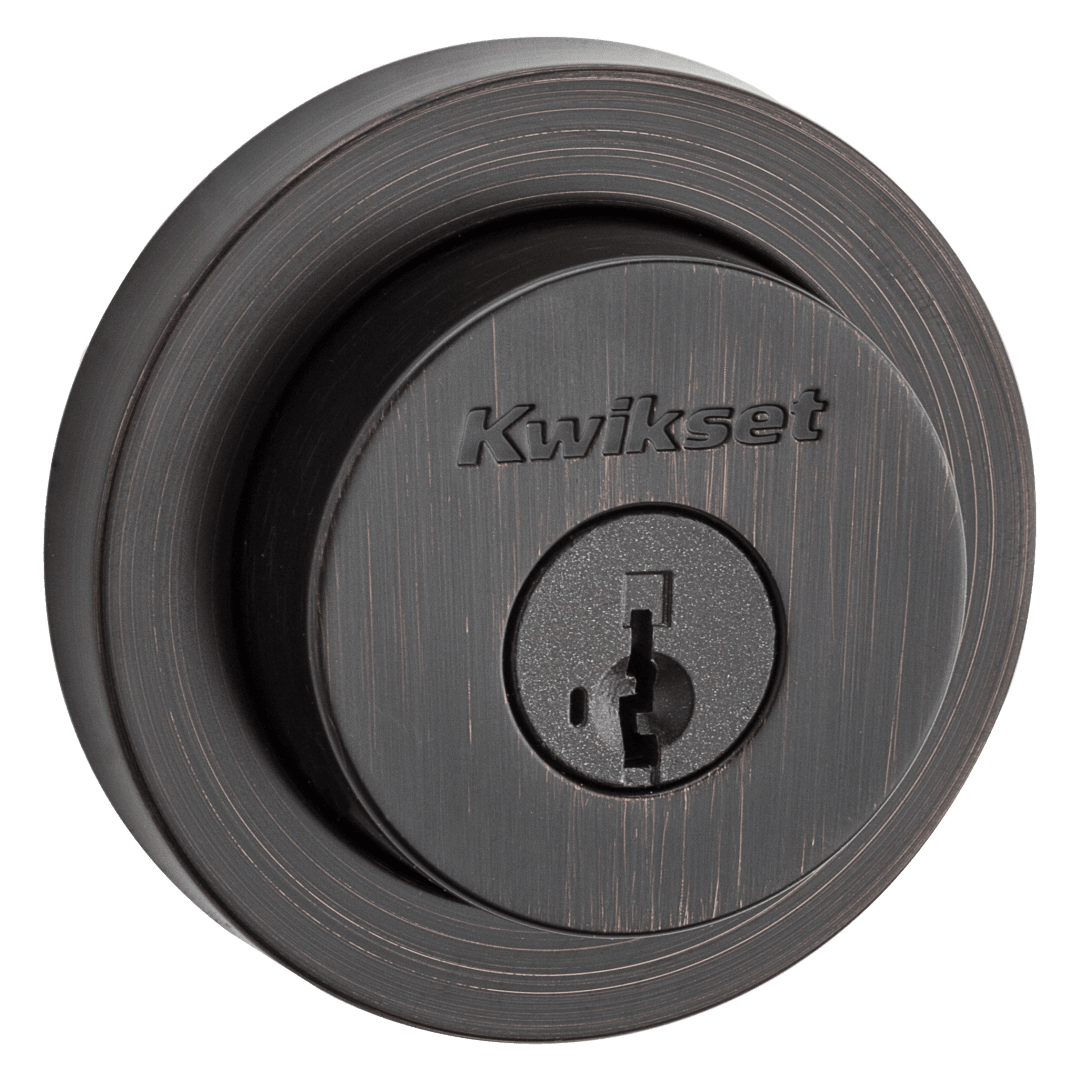 159 Round Deadbolt, Keyed Both Sides, featuring SmartKey Security™ in Venetian Bronze
