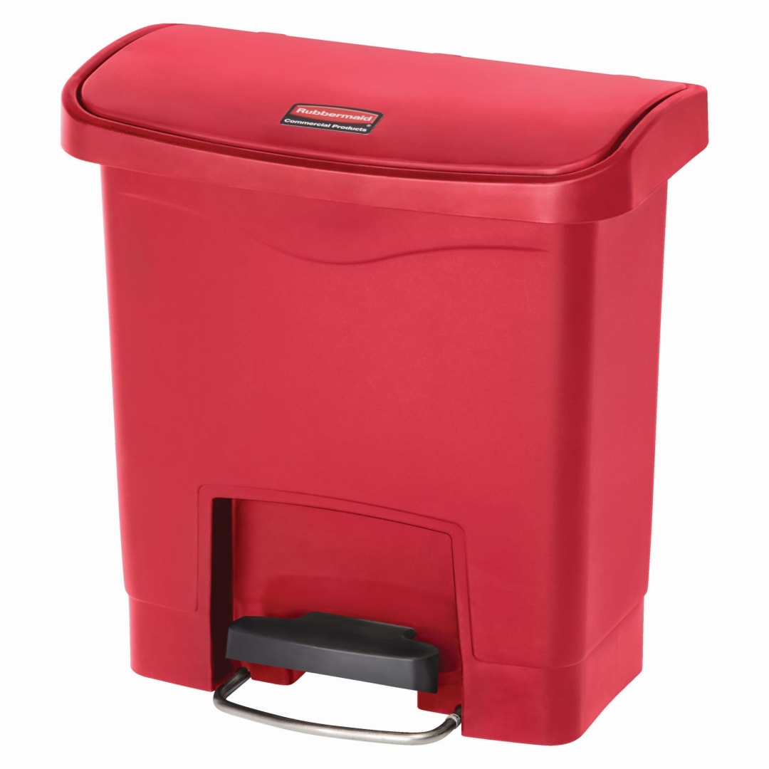 Slim Jim® 4 Gal Step On Resin Front Step Red