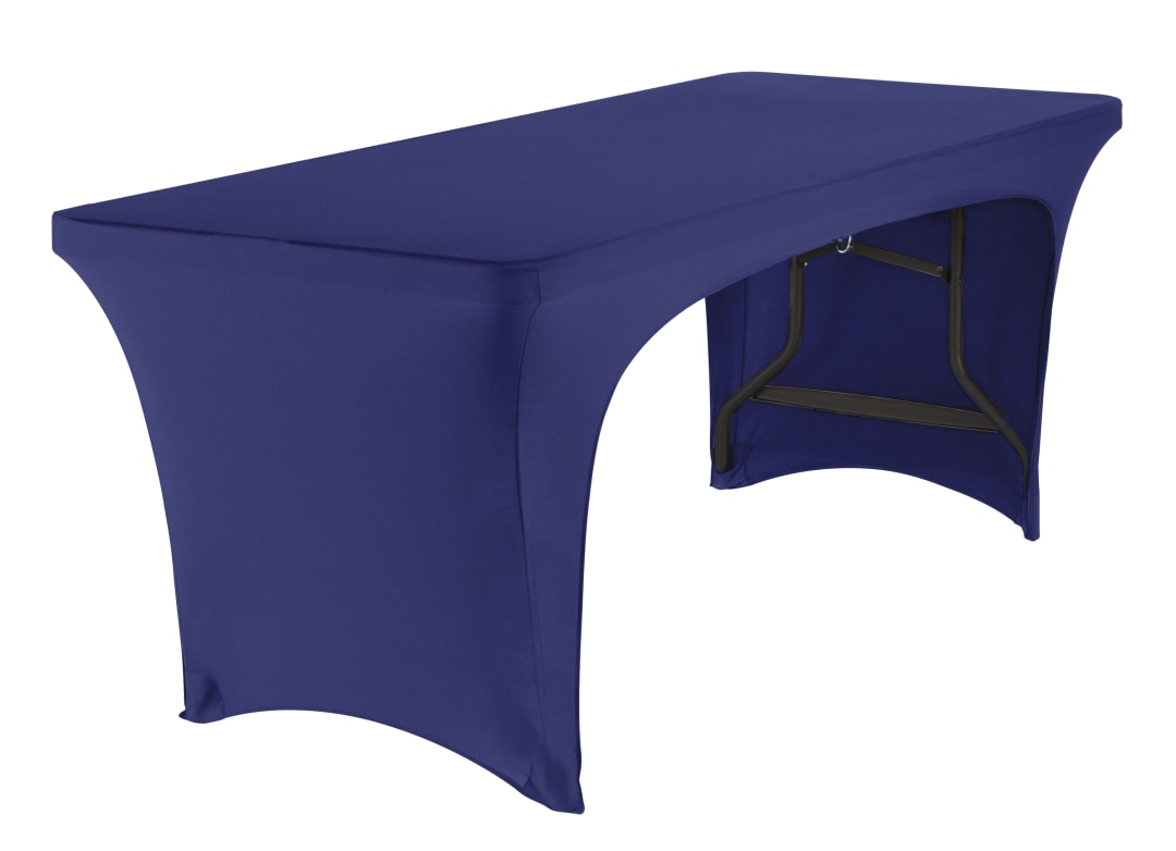 iGear™ Fabric Table Cover, Blue - 6' Open 2-S