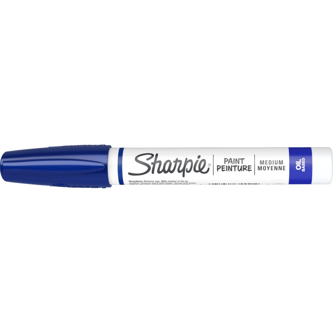 Sharpie® Oil-Based Paint Marker, Medium Point, Blue, Great for Rock Painting, 1 Count