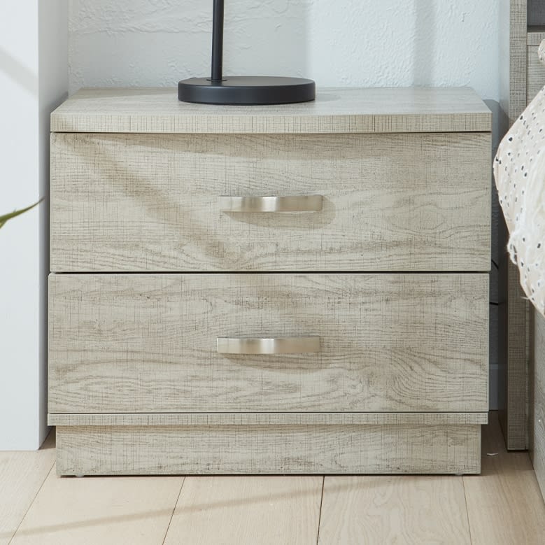 Argo Bedside Table Rustic Ash
