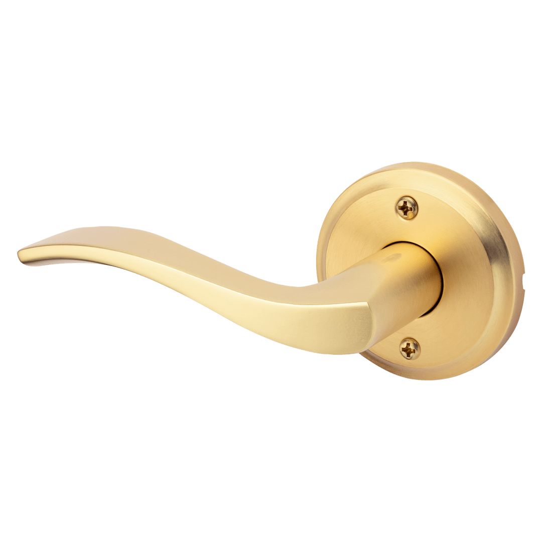 Sedona Left-handed Half-Dummy Lever in Satin Brass