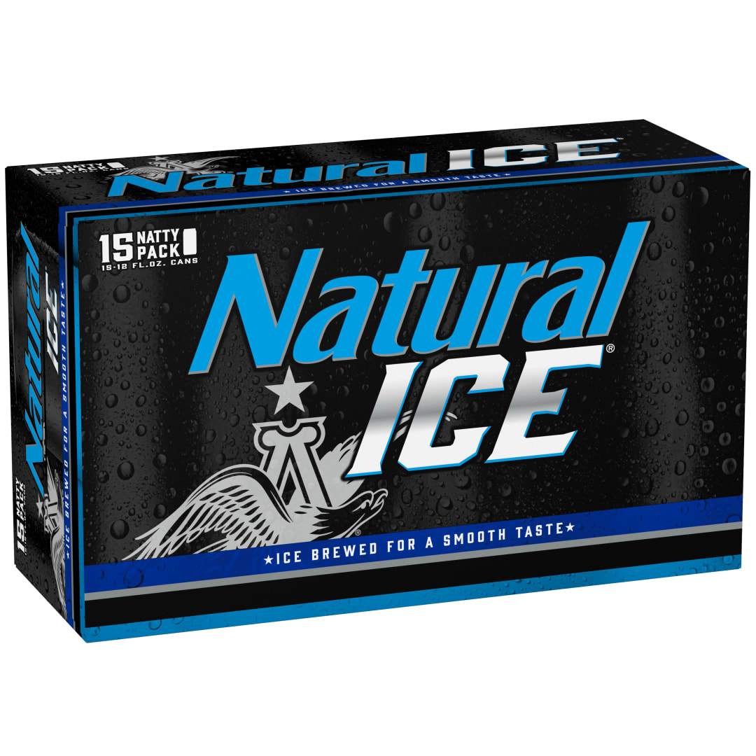 Natural Ice Beer Natty Pack 15 - 12 fl oz Cans