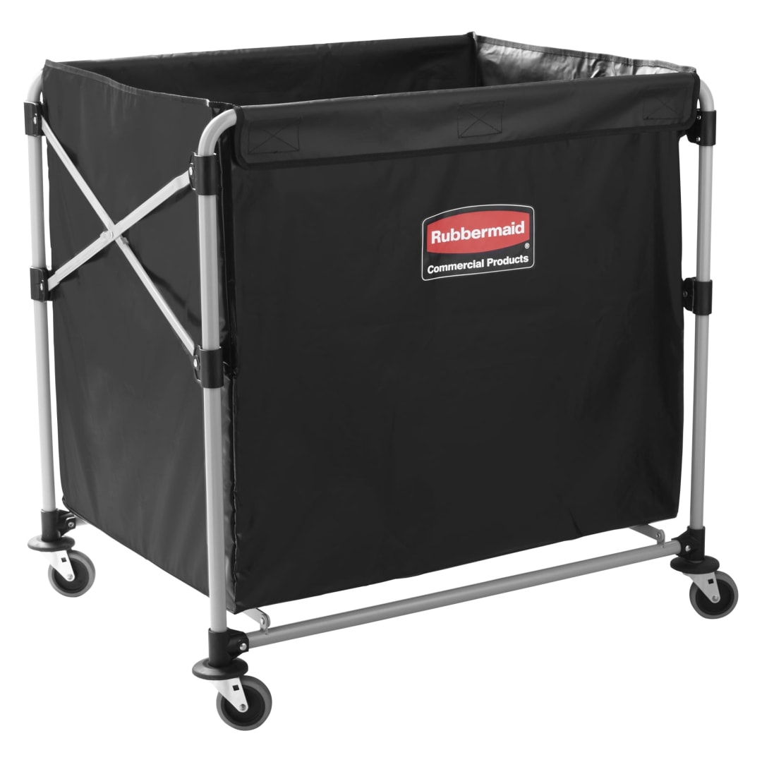 Rubbermaid Commecial Products Collapsible X Cart, 8 Bushels, Single Stream, Black