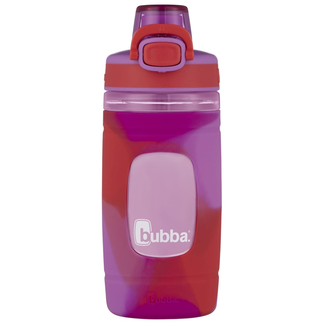 bubba® Flo Kids Water Bottle with Silicone Sleeve, 16 oz., Watermelon and Wild Berry