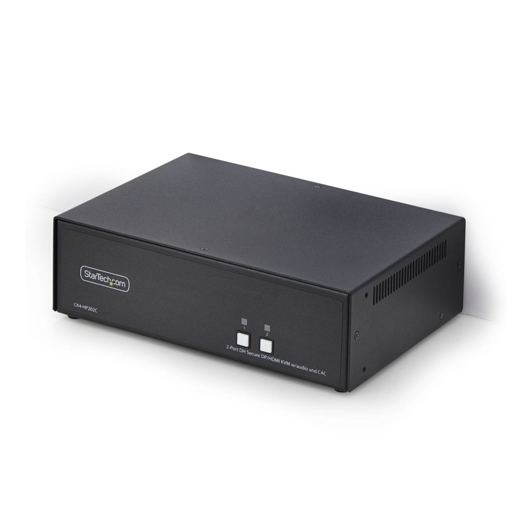2-Port DH Secure DP/HDMI KVM w/audio and CAC