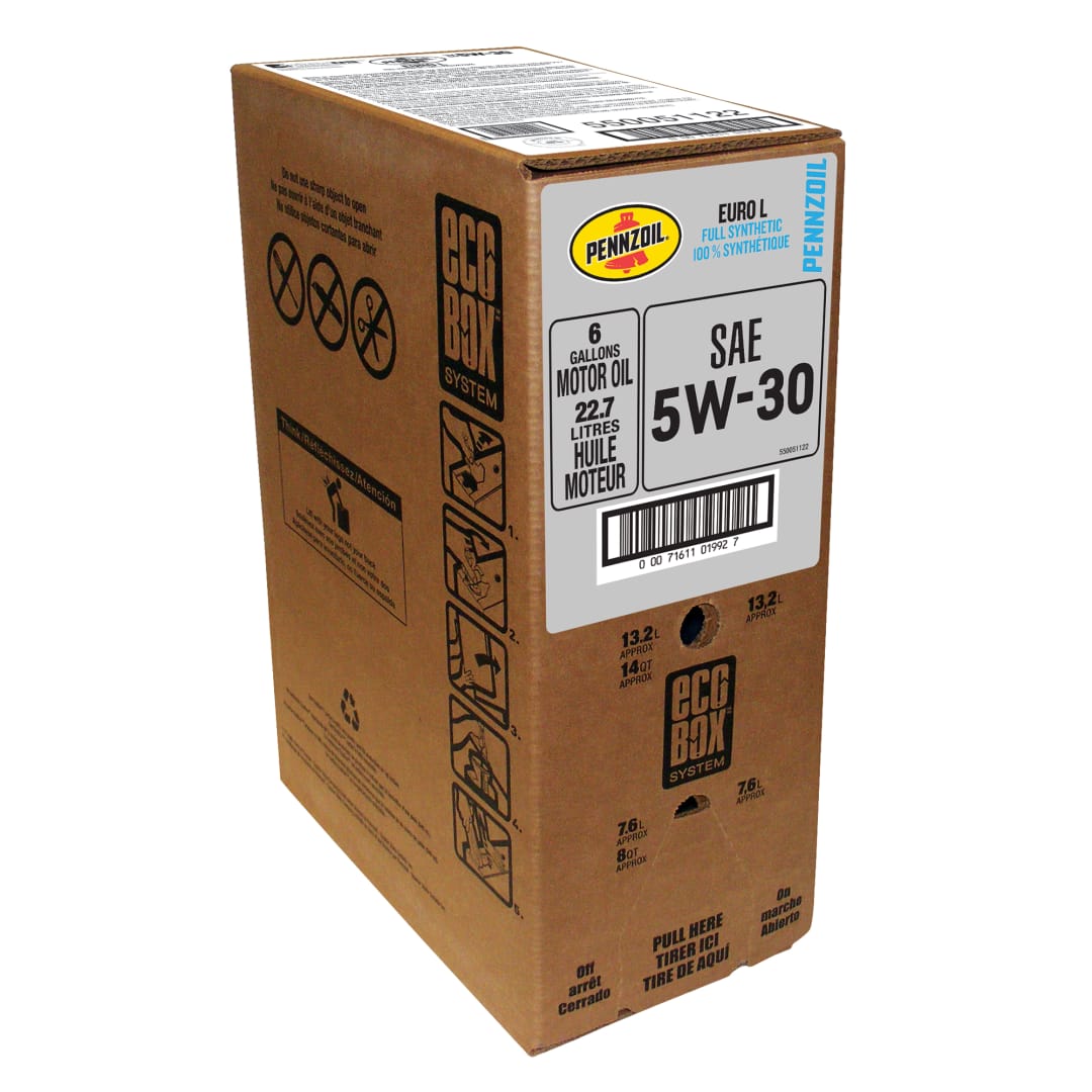 Pennzoil Euro L Full Synthetic 5W-30 Motor Oil, 24 Quart Ecobox (Case of 24)