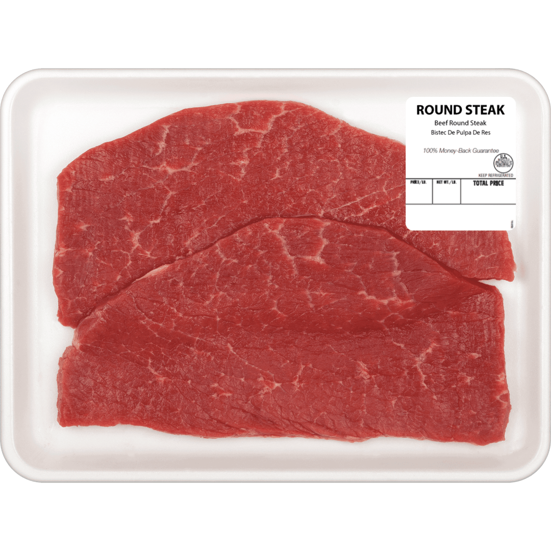 Beef Round Steak, 1.47 lb (Avg Weight)