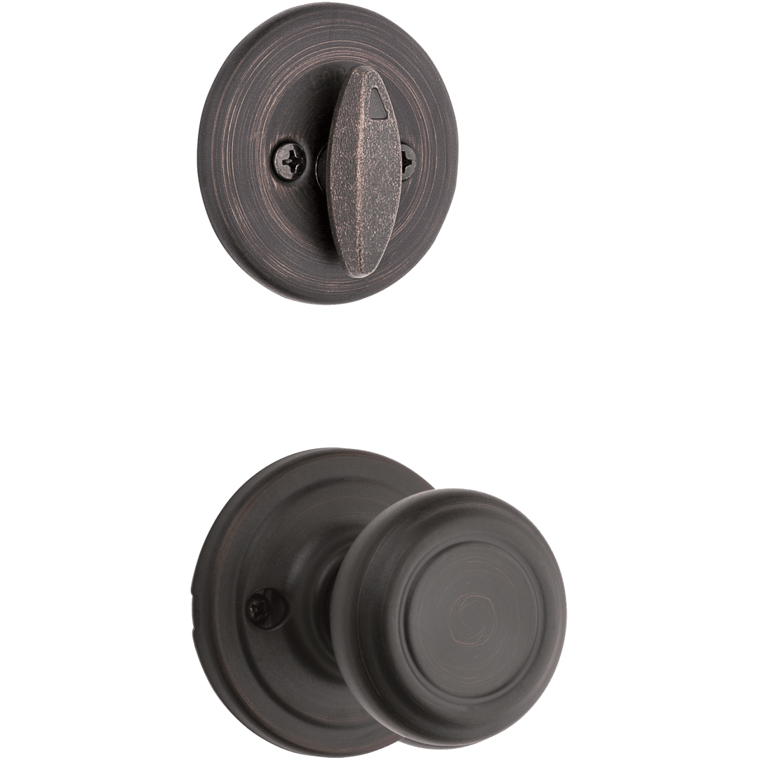 604 Single Cylinder Interior Pack w/Cameron Knob for Kwikset Series Handlesets in Venetian Bronze