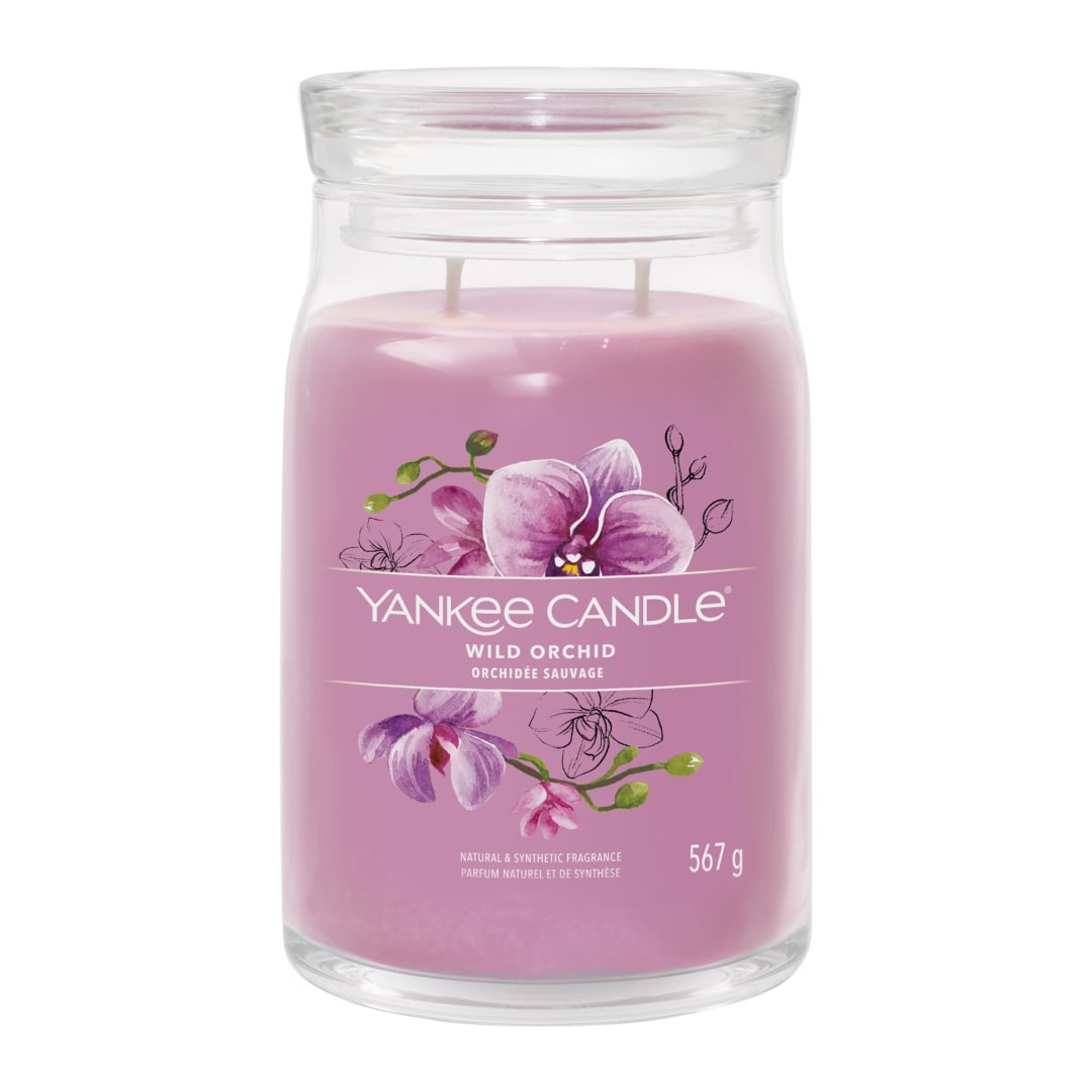 Yankee Candle® Signature Scented Candle | Wild Orchid Large Jar Candle with Double Wicks | Soy Wax Blend