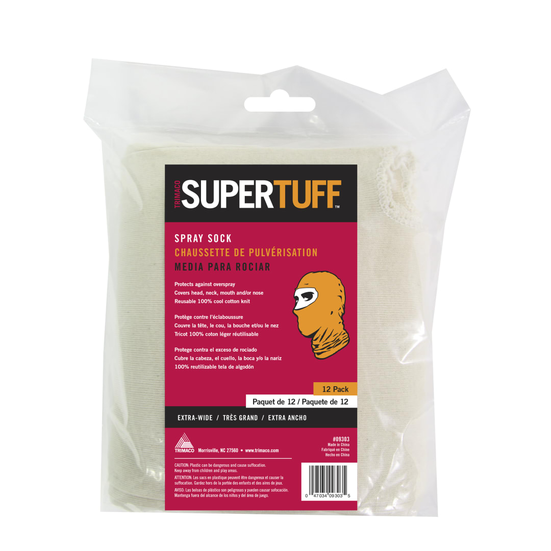 SuperTuff® Wide Spray Sock, Natural, 12/bg