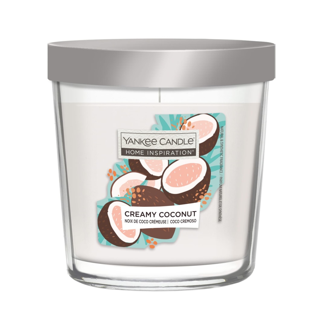 Yankee Candle® Home Inspiration Scented Candle | Creamy Coconut Tumbler Candle | Up to 25 Hours Burn Time | Perfect Gifts for Women