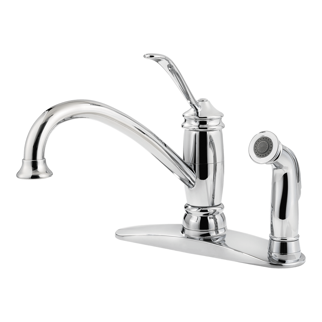 Brookwood 1-Handle Kitchen Faucet with Side Spray in Polished Chrome