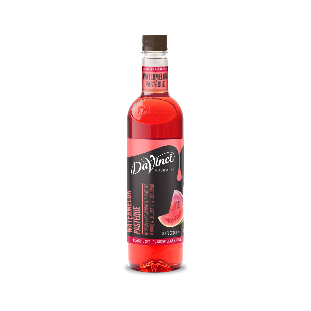 DaVinci Gourmet Watermelon Syrup, Plastic Bottle, Classic, 12 x 750 mL