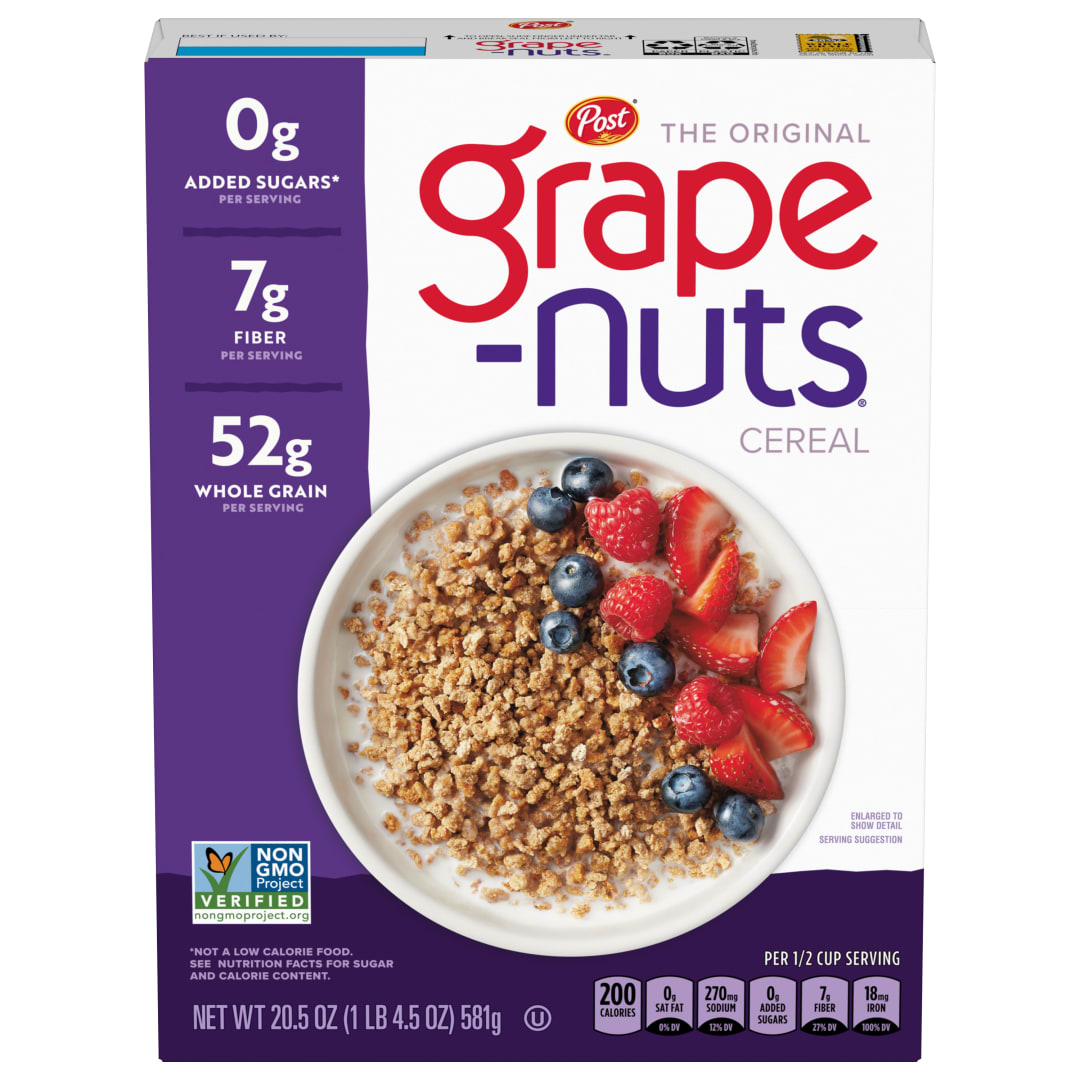 Grape-Nuts Cereal, Low Fat, High Fiber, Kosher, 20.5 Ounce Box