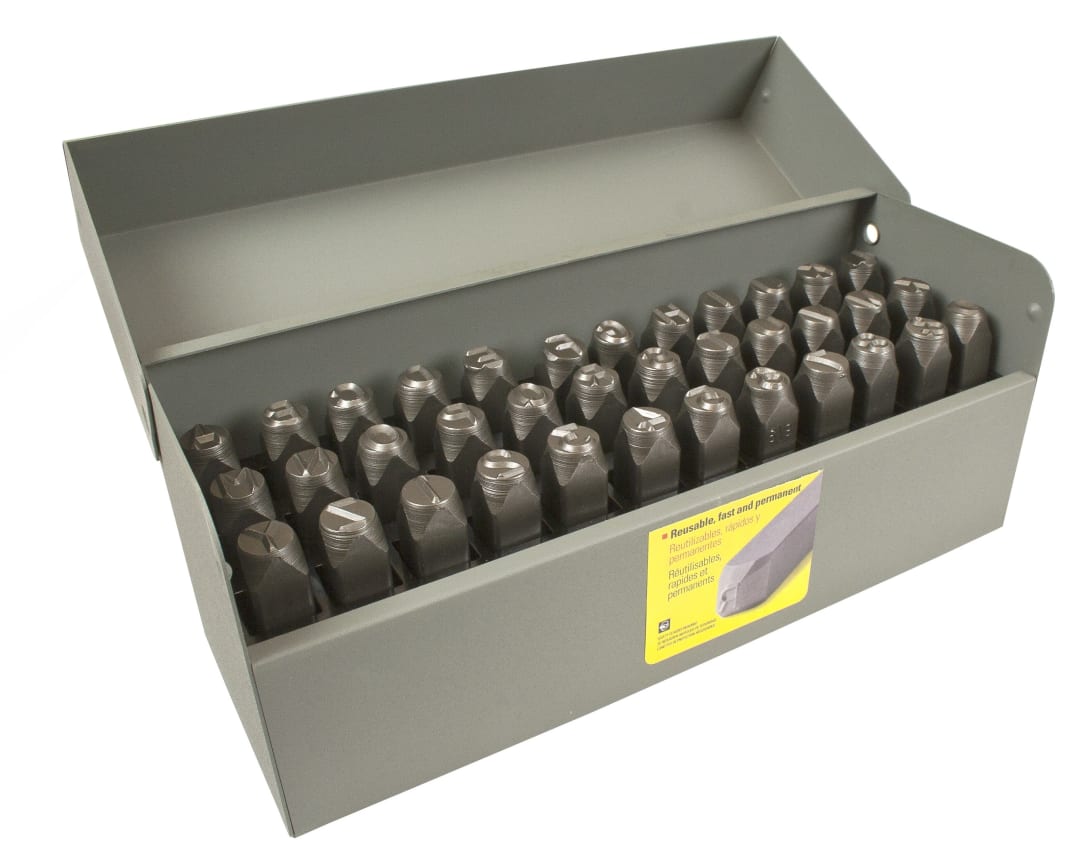 Stamp Set-3/8" Letter/Number Heavy Duty 36 Pieces
