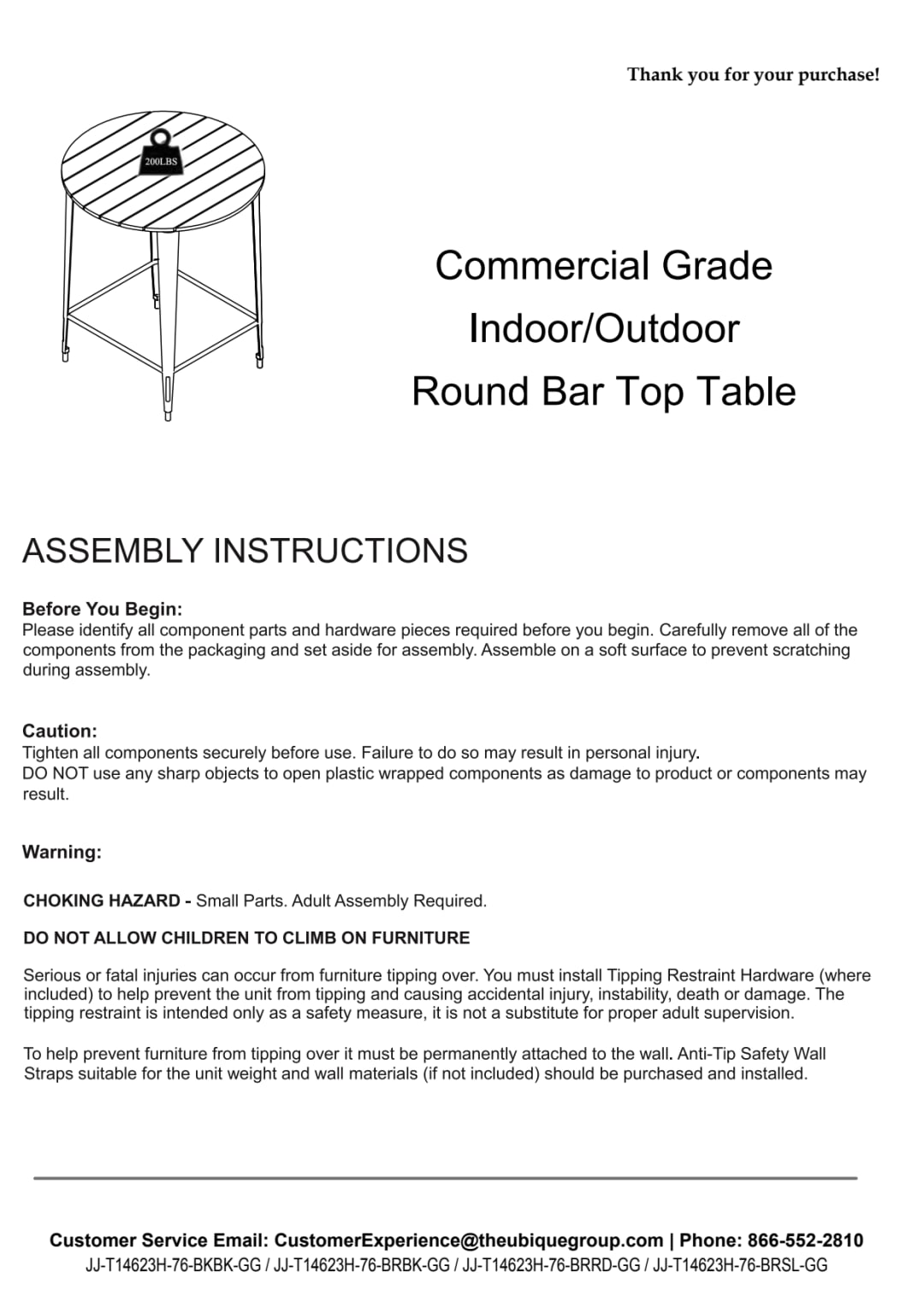 Declan Commercial Indoor/Outdoor Bar Top Table, 30