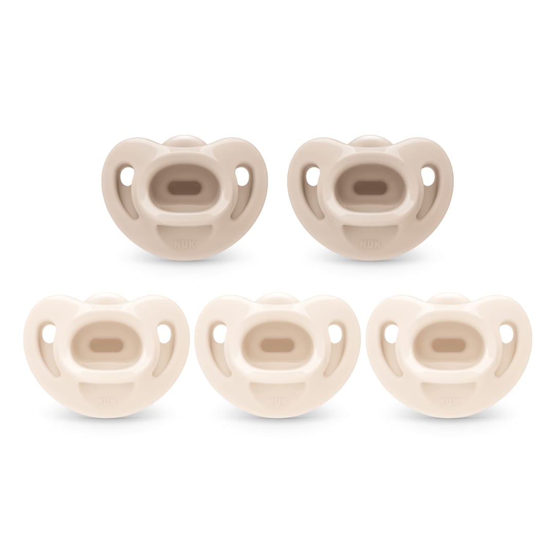 NUK® First Choice Comfy™ 100% Silicone Pacifier, 0-6 months, 5 pack