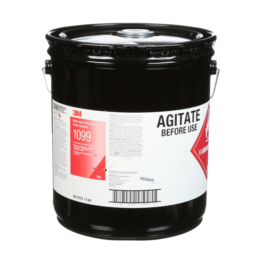 3M™ Nitril Yüksek Performanslı Plastik Yapıştırıcı 1099, Ten Rengi, 20 L