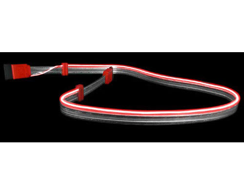 24 inch Red illuminated SATA drive cable