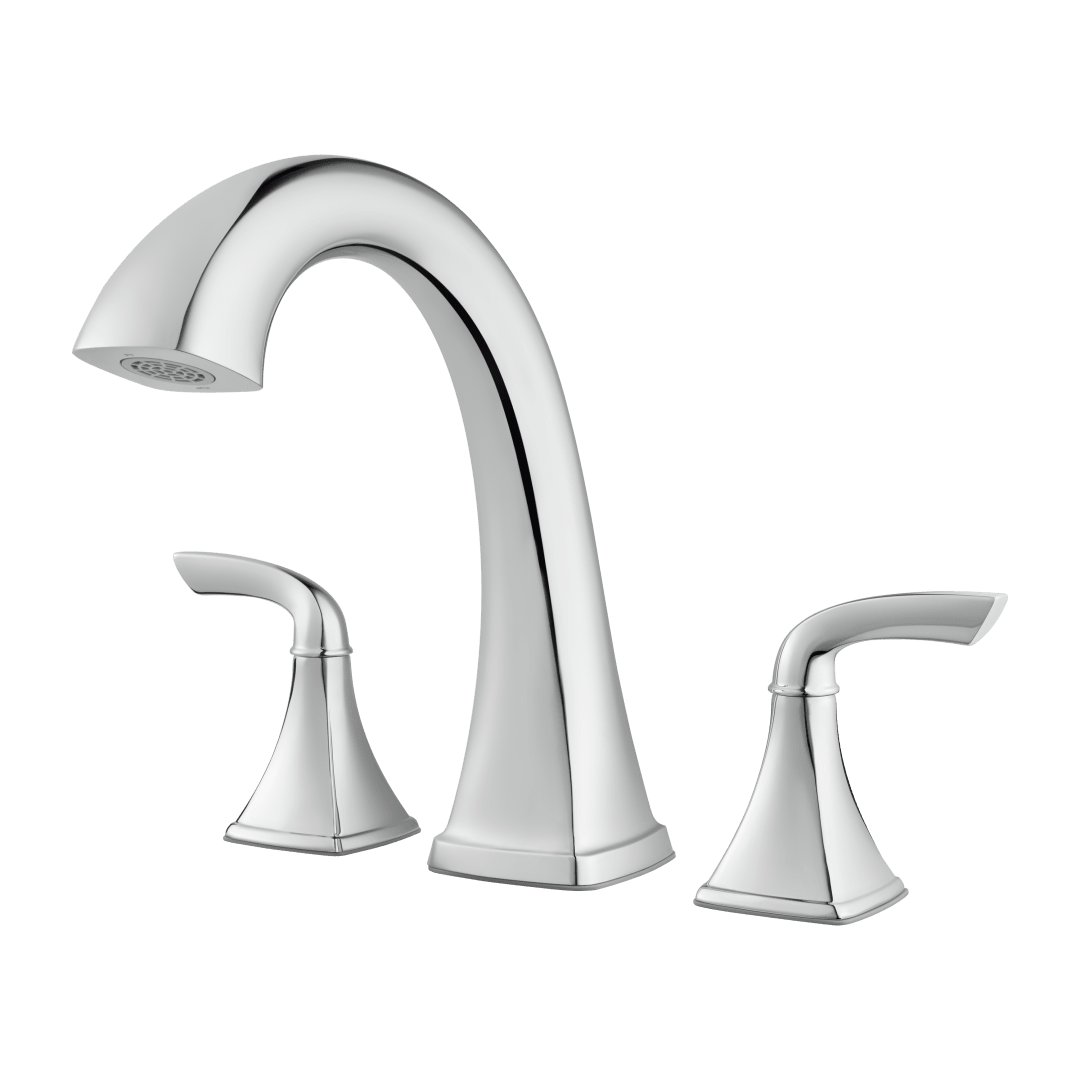 Bronson 2-Handle Complete Roman Tub Trim in Polished Chrome