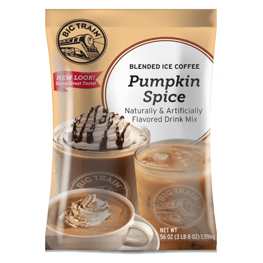 Big Train Pumpkin Spice Blended Ice Coffee Powdered Drink Mix, 5 x 3.5 lb