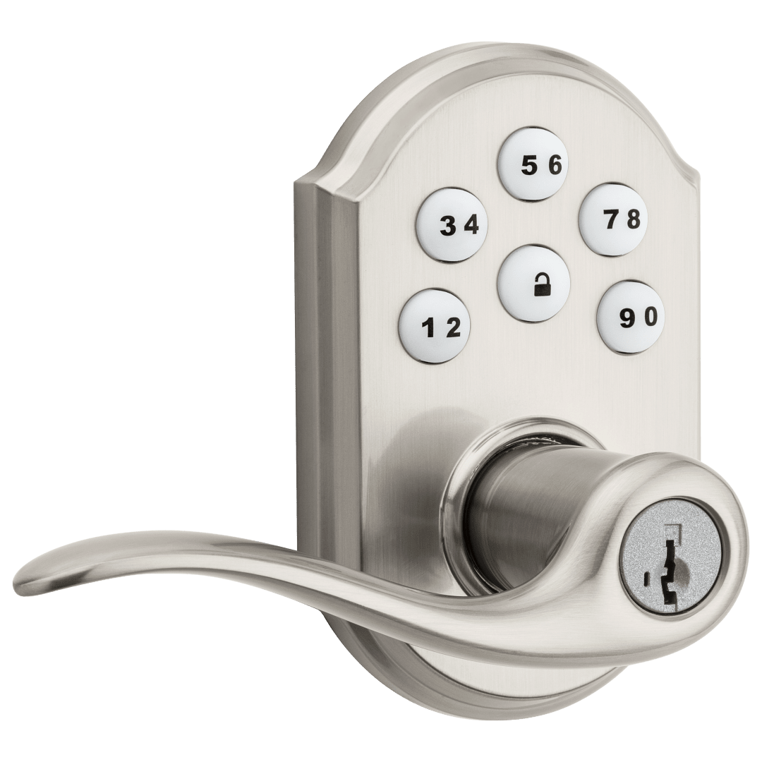 912 SmartCode® Electronic Tustin Lever featuring SmartKey Security™ and ZigBee Technology iin Satin Nickel