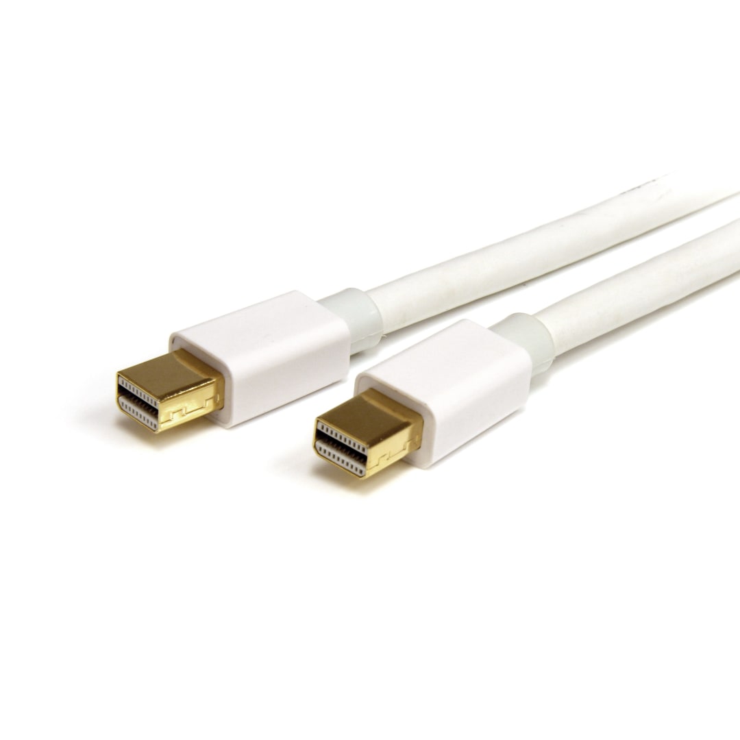 1 m White Mini DisplayPort Cable M M