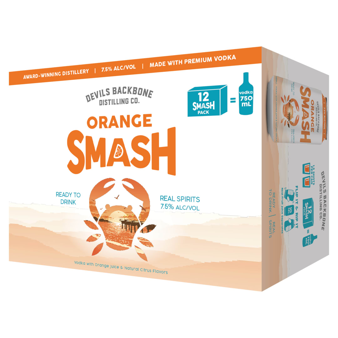 Devils Backbone Distilling Company Orange Smash 7.5%, 12PK 12oz Can