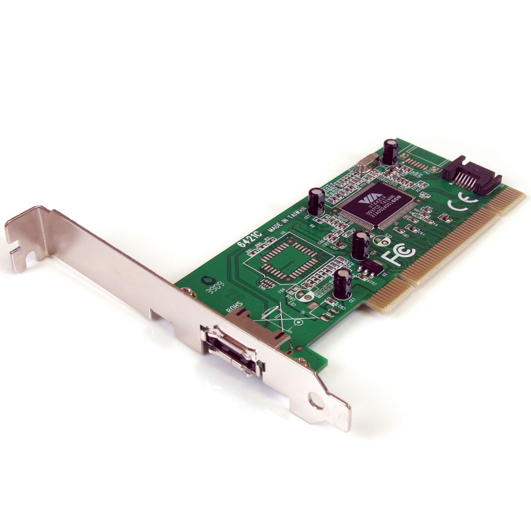 2 Port PCI SATA/eSATA Card 1 external 1 internal